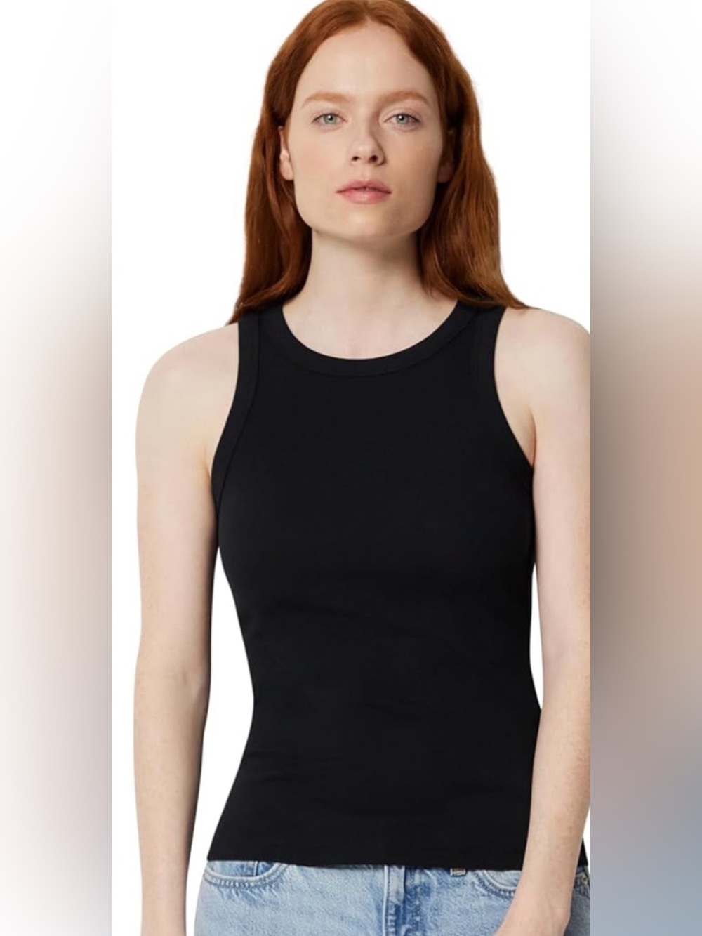 Amazon Essentials Black Rib-Knit Tank Top